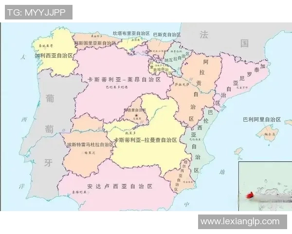 西甲联赛球队城市分布地图